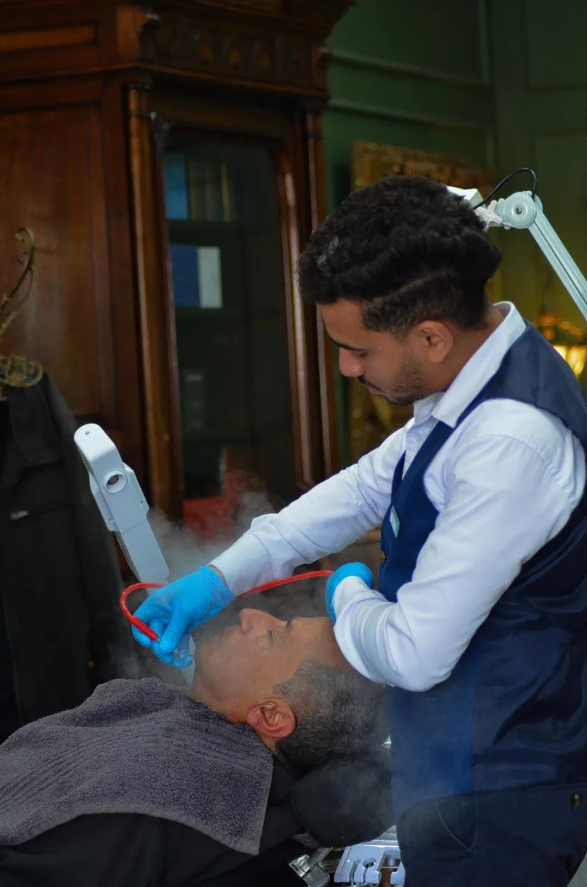 Face Threading at Mr Martin The Barber